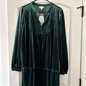 Wonderly Dark Green Long Sleeve Dress